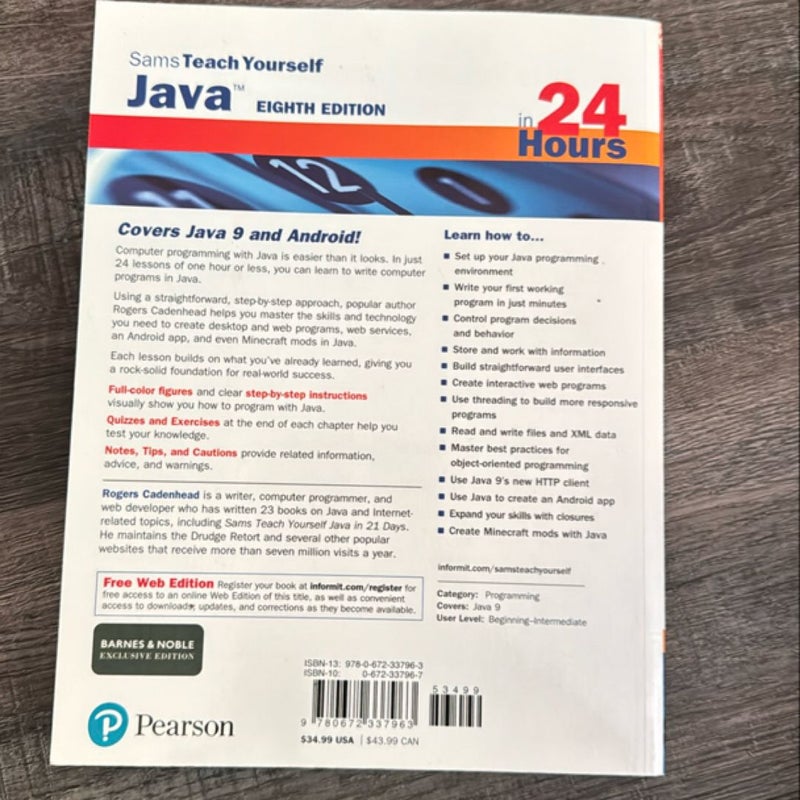 Sam’s Teach Yourself Java in 24 Hours: Eighth Edition 