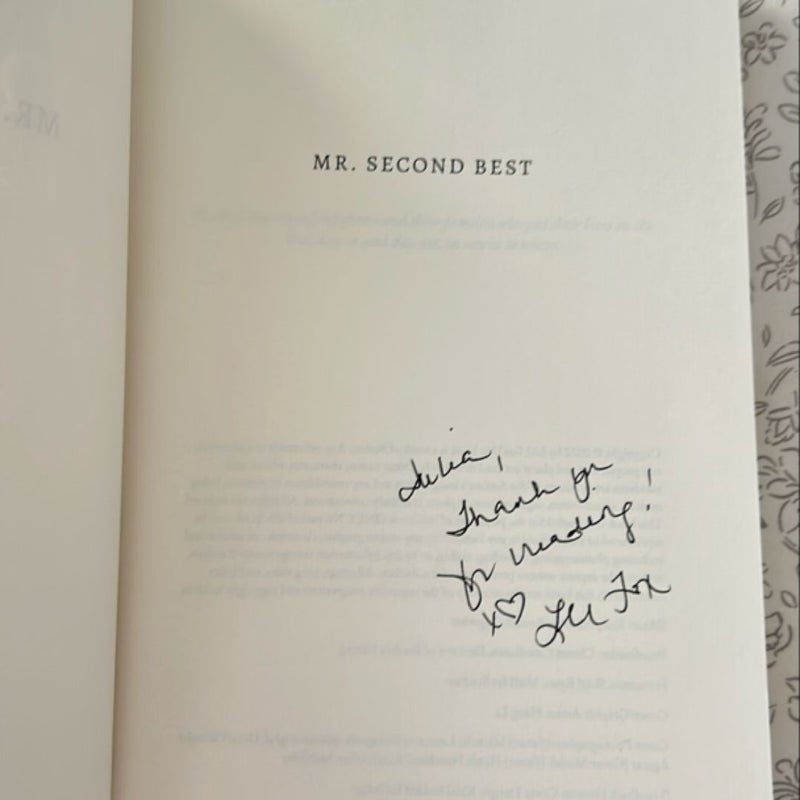 Mr. Second Best SIGNED