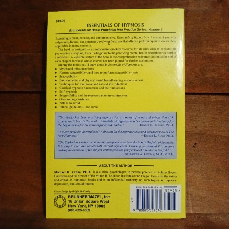Essentials of Hypnosis