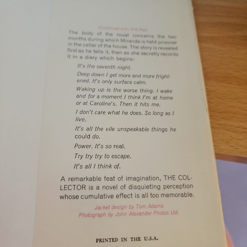 The Collector (1963 Book Club Edition)