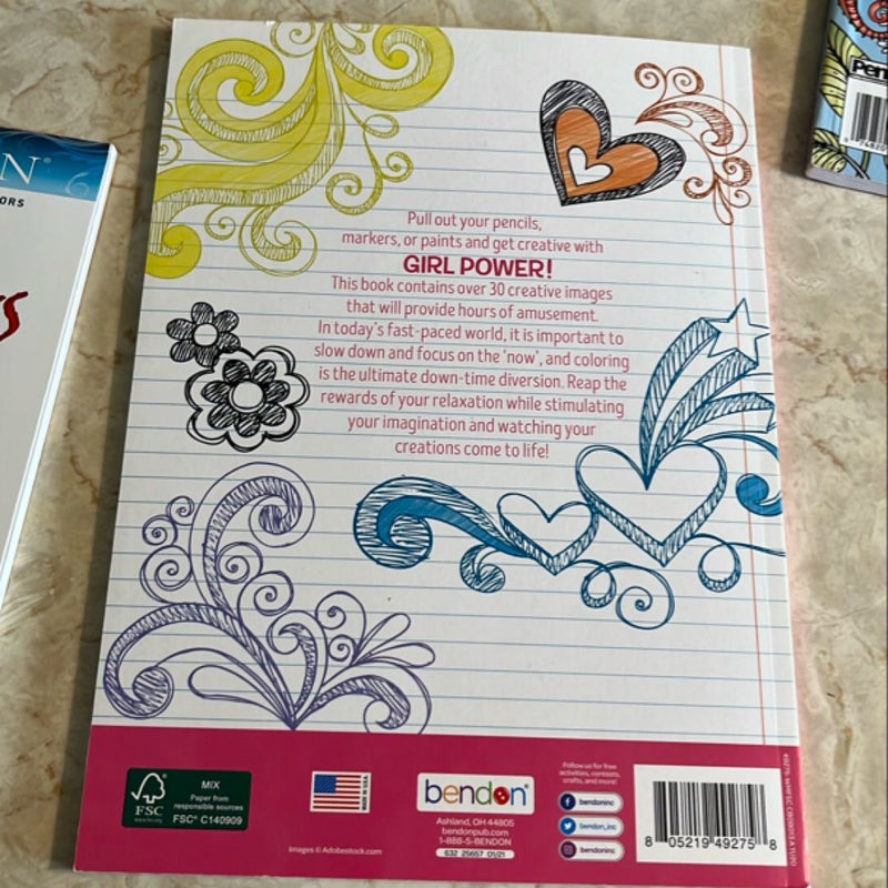 Bundle of 3 adult coloring books