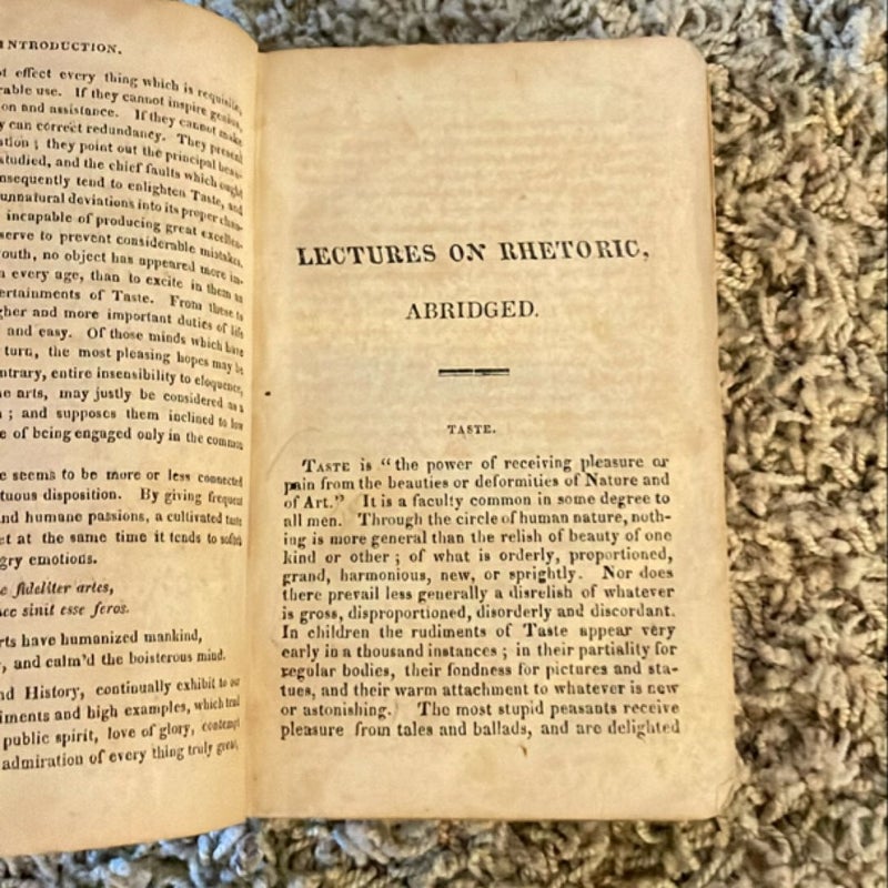 An Abridgement of Lectures on Rhetoric (1824)