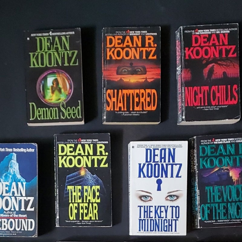 Lot of 15 Spine Tingling Suspense Novels by Dean Koontz