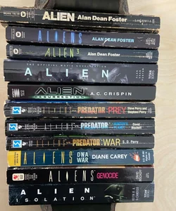 Alien bundle of (11) books (#1-#5, vs. Predator Trilogy + 3 others)