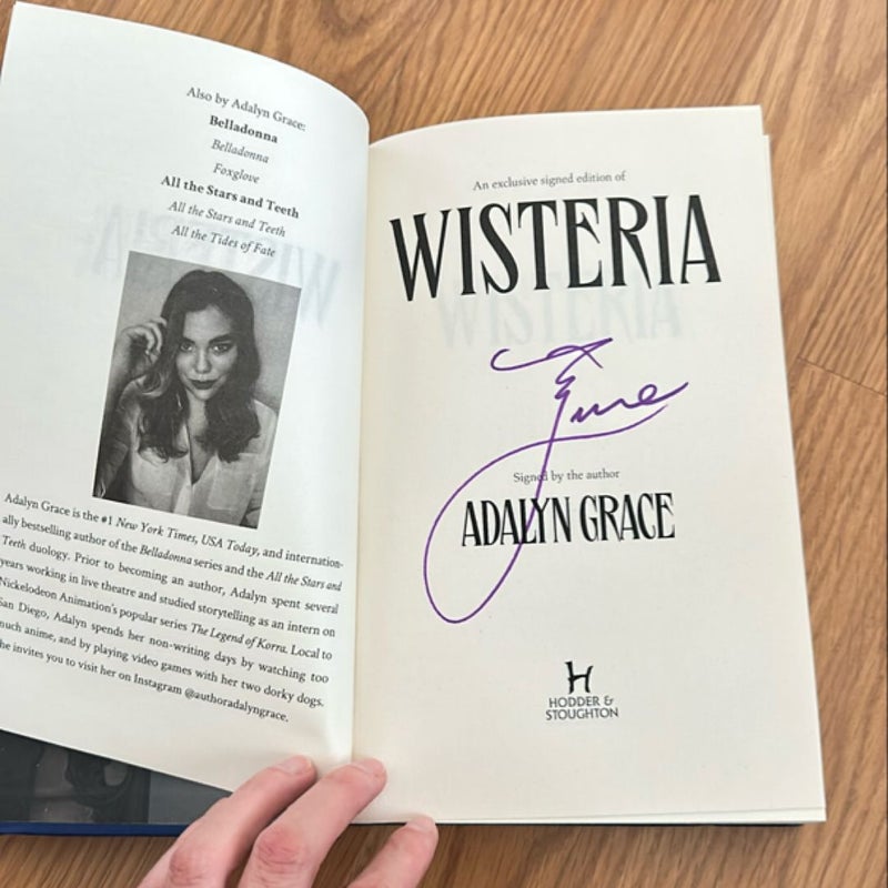 Wisteria (Signed, Waterstones edition)