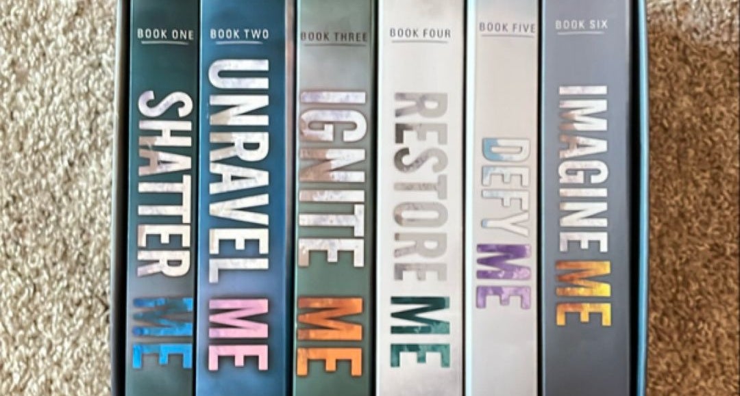 Shatter Me Series 6-Book Box Set: Shatter Me, Unravel Me, Ignite Me, Restore Me, Defy Me, Imgine Me by Tahereh Mafi, Paperback | Pangobooks Shatter Me Series 6-Book Box Set: Shatter Me, Unravel Me, Ignite Me, Restore Me, Defy Me, Imgine Me by Tahereh Mafi, Paperback | Pangobooks