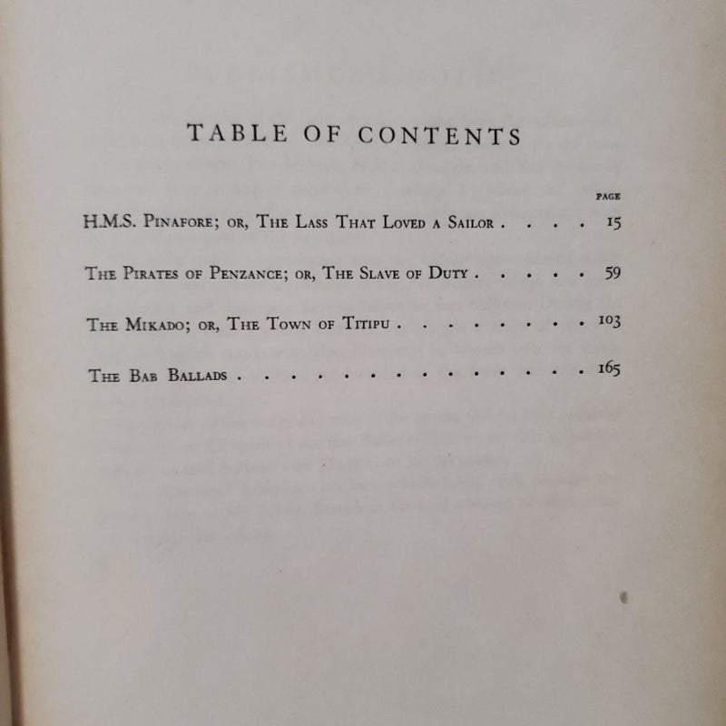 Gilbert and Sullivan Operas and The Bab Ballads