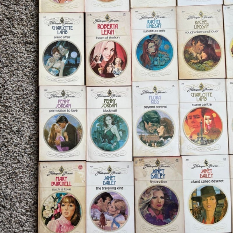 29 vintage harlequin books from the 70’s and 80’s