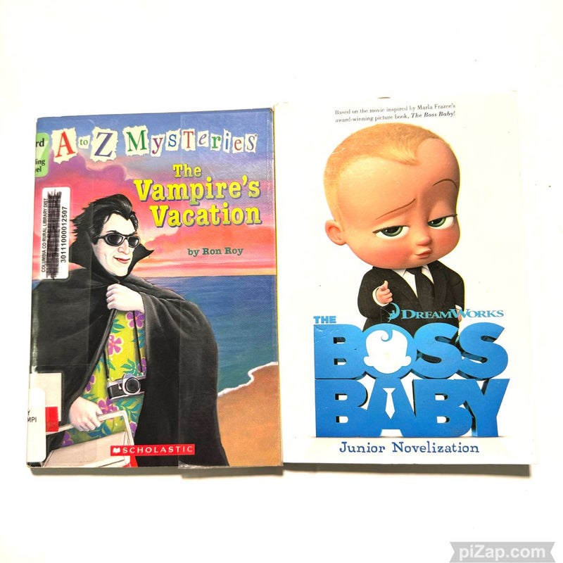 Book Lot 2 Children’s Books, The Boss Baby, The Vampire’s Vacation Good Preowned