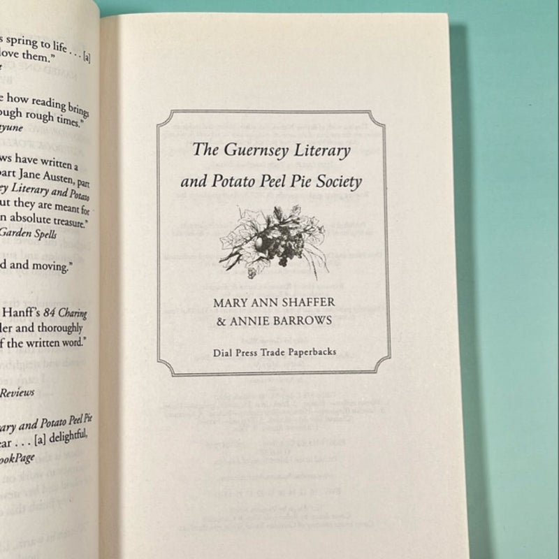 The Guernsey Literary and Potato Peel Pie Society