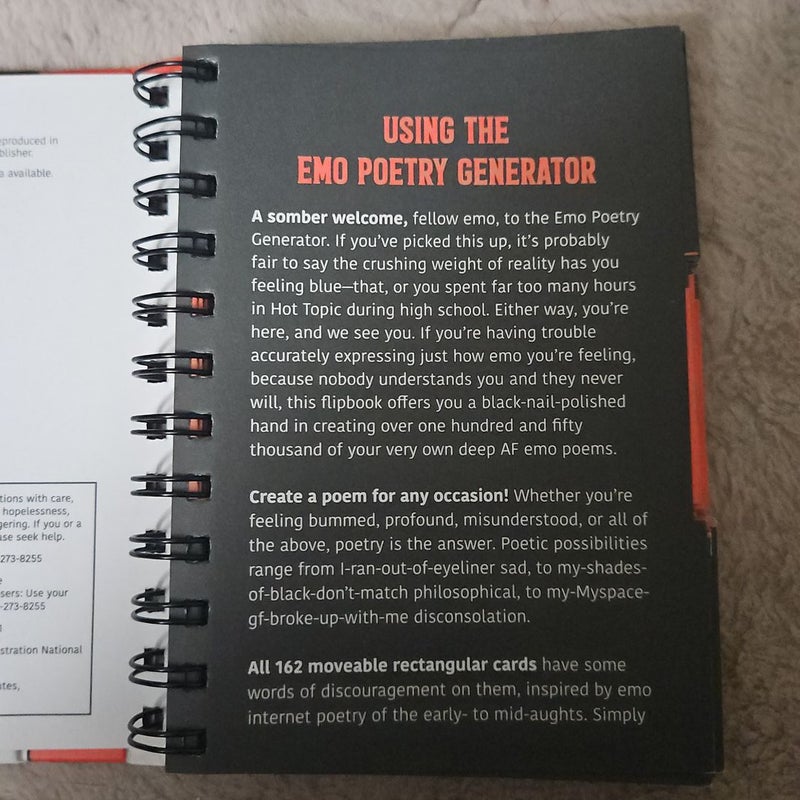 Emo Poetry Generator