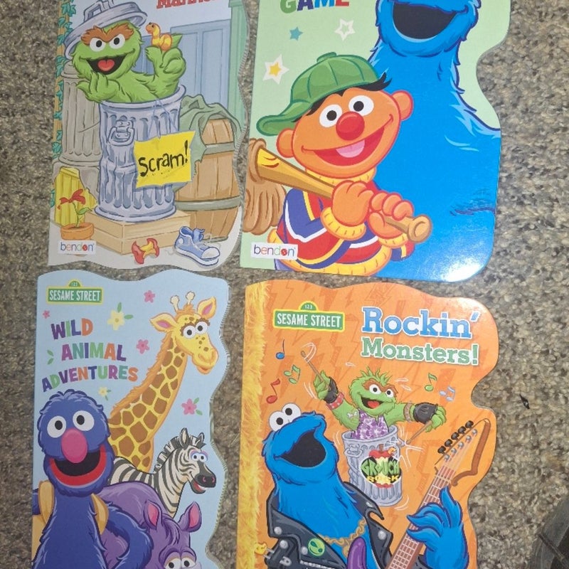 4 New Sesame Street Board Books