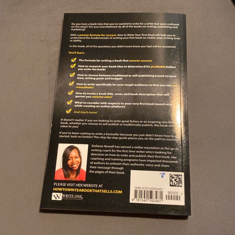 How to Write Your First Book