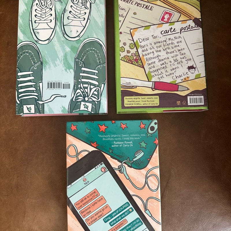Heartstopper 1, 2, 3 (Fairyloot) signed special edition sprayed edges