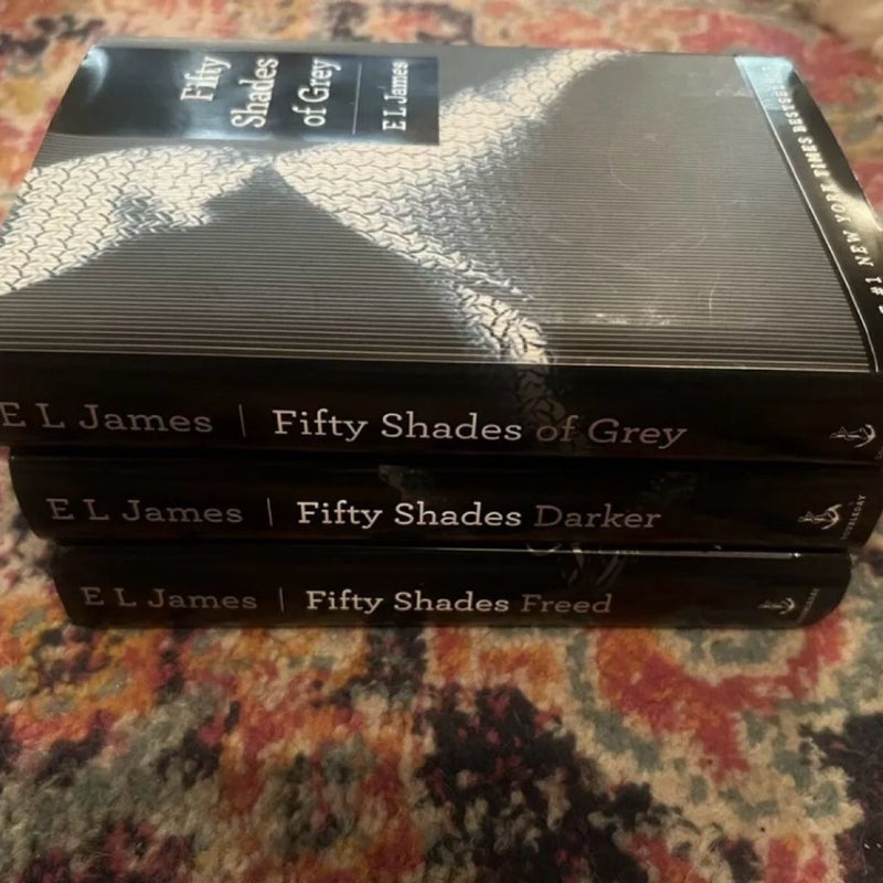 Fifty Shades of Grey Trilogy E L James 1st Doubleday HC Collector Ed Signed