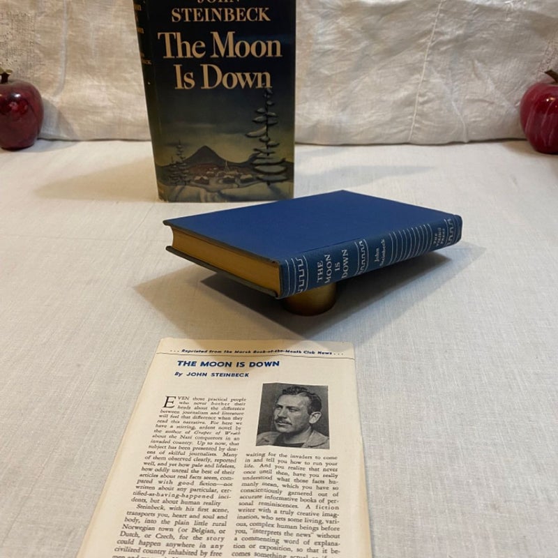 The Moon is Down by John Steinbeck - 1942, 1ST EDITION, 1ST PRINT, HC with DJ