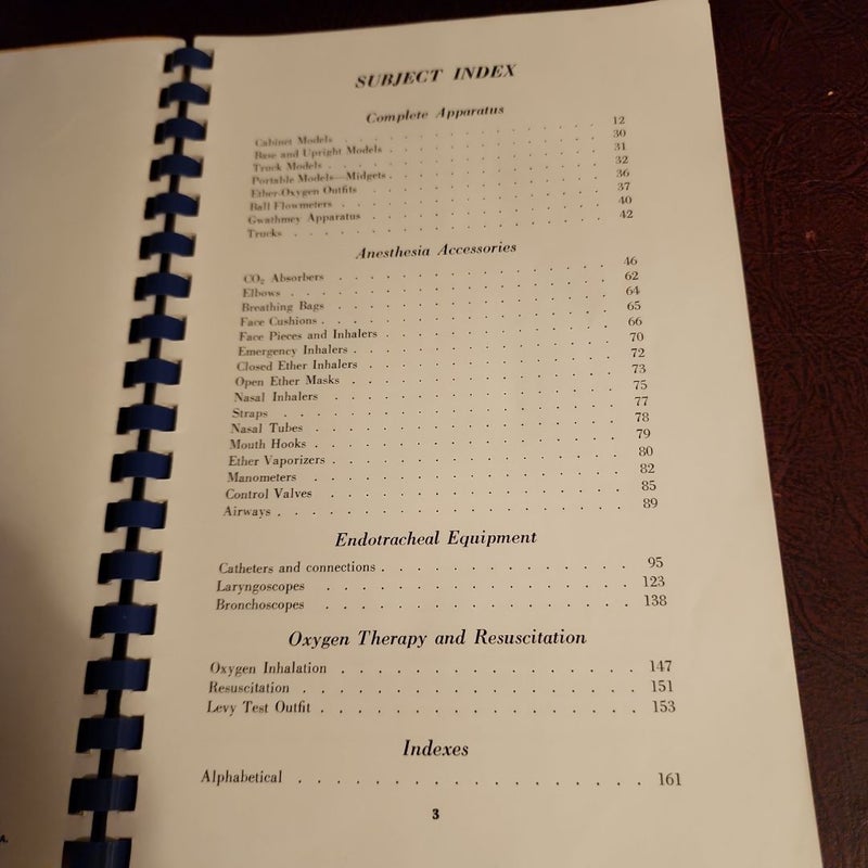 Anesthesia and Respiration Appliances