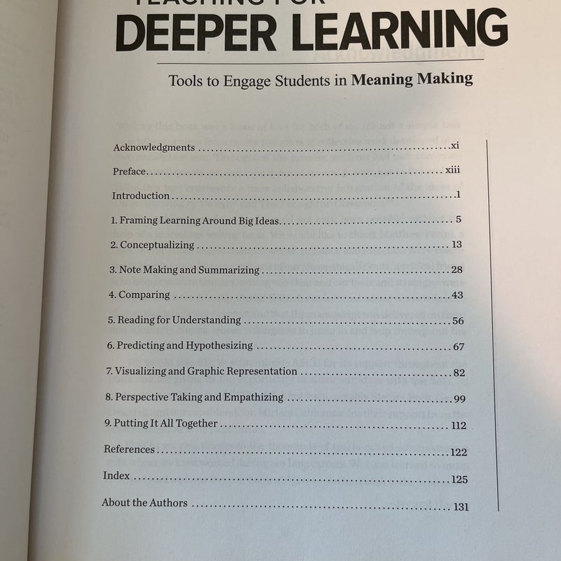 Teaching for Deeper Learning