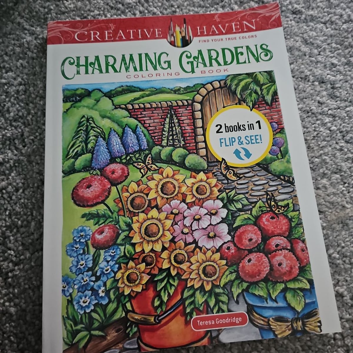 Creative Haven Charming Gardens Coloring Book by Teresa Goodridge ...