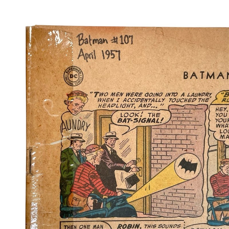 Batman #107 April 1957 DC Comics Coverless Incomplete Damaged 28 Pages NG/PR