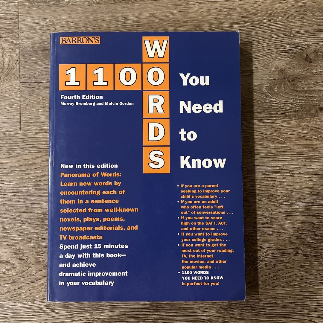 1100 Words You Need to Know by Murray Bromberg, Paperback Pango Books