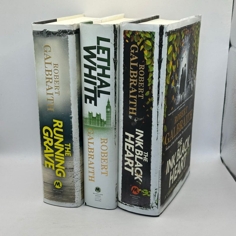 3 Cormoran Strike Novels (1st edition 1st printings)