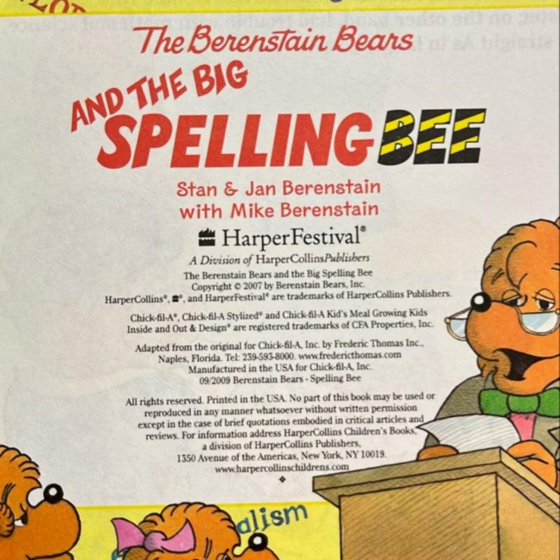 The Berenstain Bears and the Big Spelling Bee (Chick-fil-A)