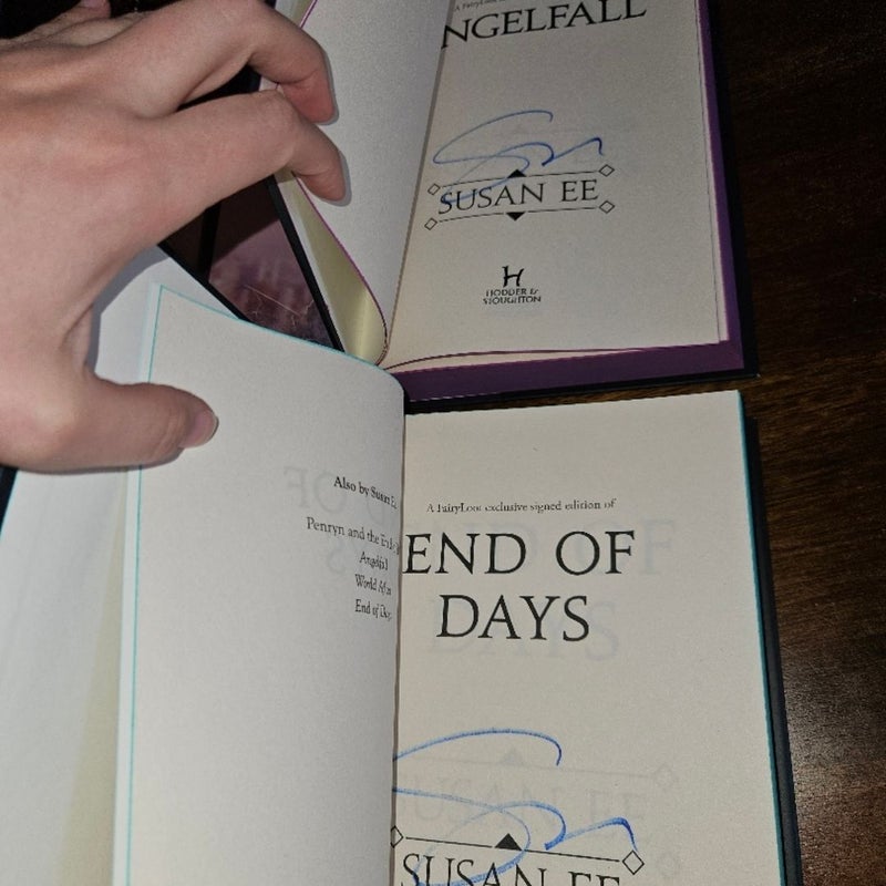 *HAND SIGNED* Fairyloot Exclusive of Angelfall (Books 1-3) 