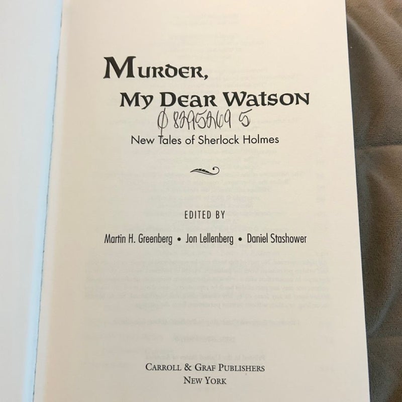 Murder, My Dear Watson Ex Lib 4334