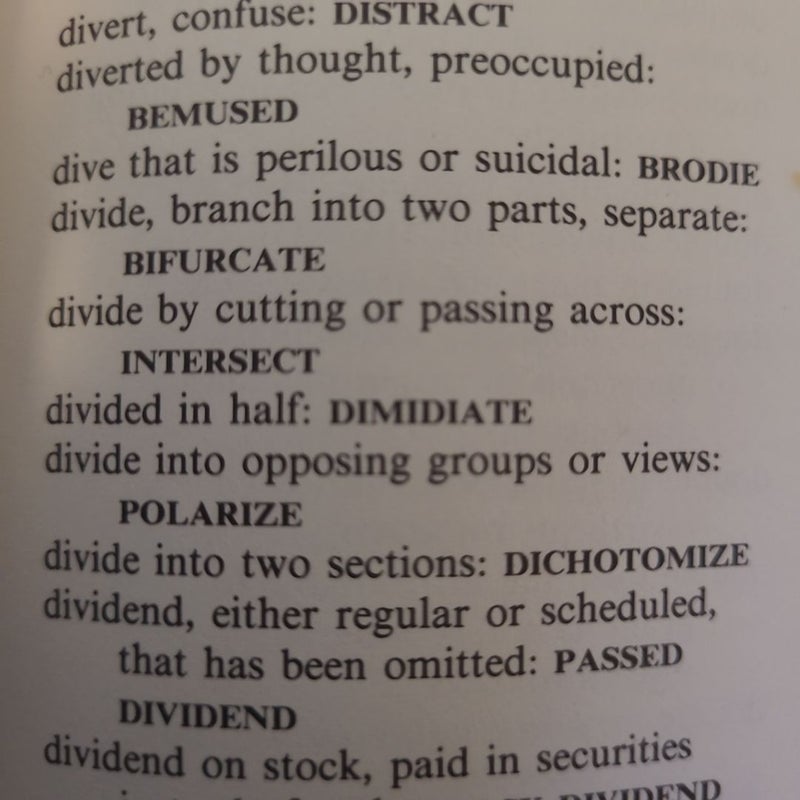 Bernstein's Reverse Dictionary