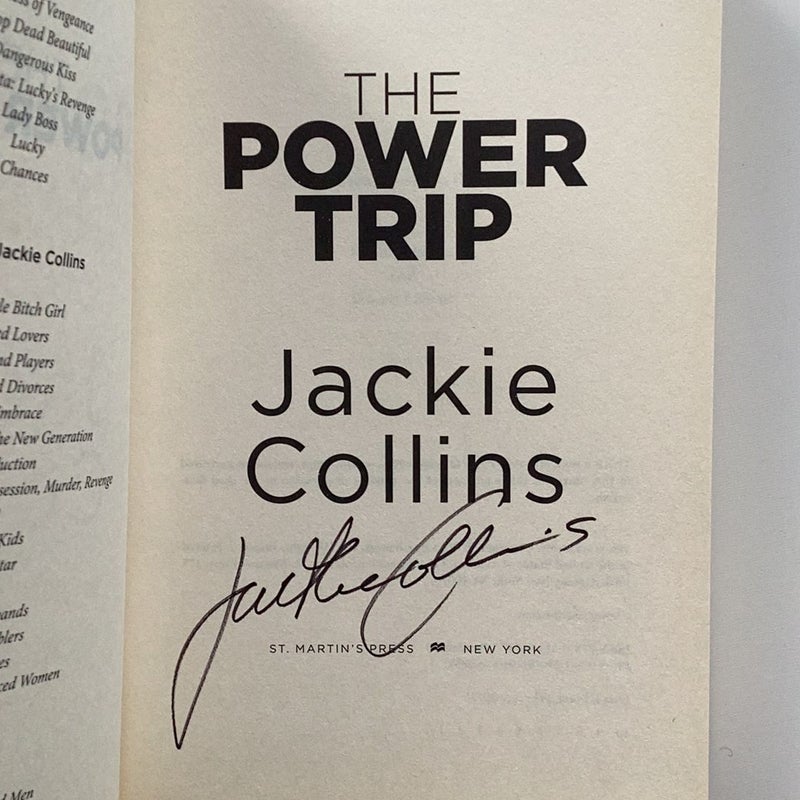 The Power Trip SIGNED by Jackie Colins