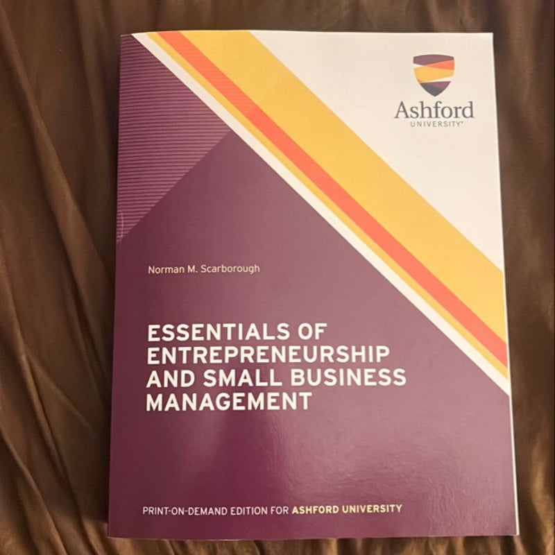 Essentials of Entrepreneurship and Small Business Management 