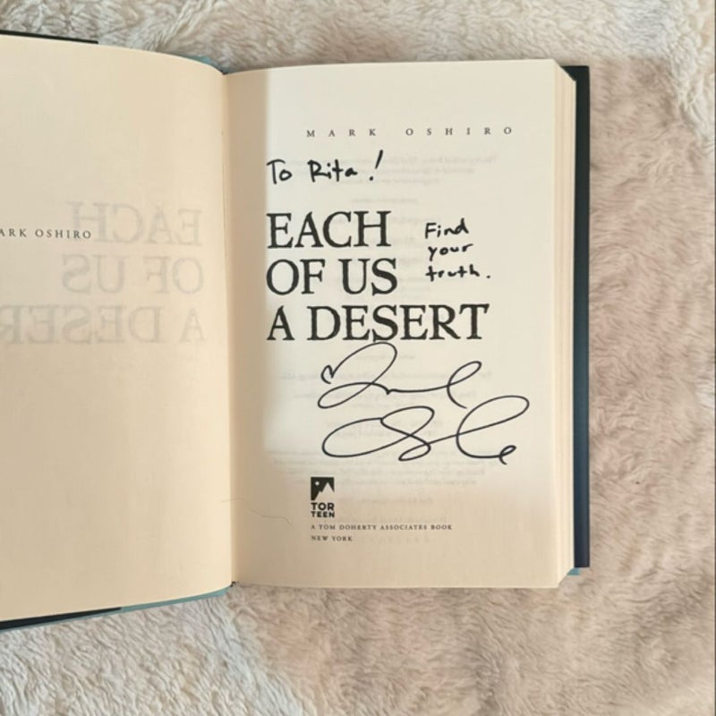 Each of Us a Desert (signed)