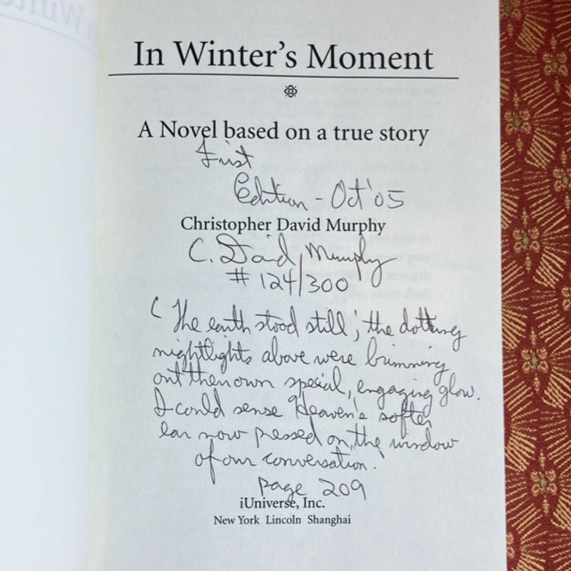 In Winter's Moment-Signed