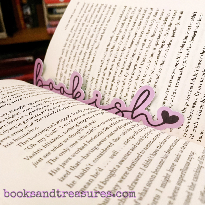 Bookish Cardstock Bookmarks with Holographic Vinyl Back