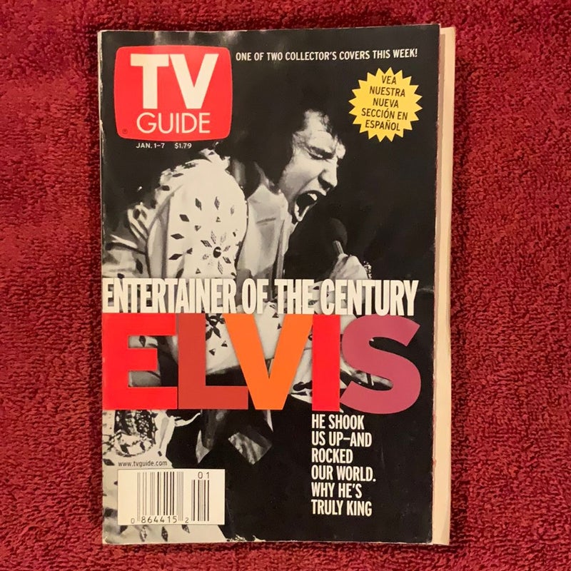 TV Guide Jan. 1-7 2000, ELVIS Entertainer of the Century