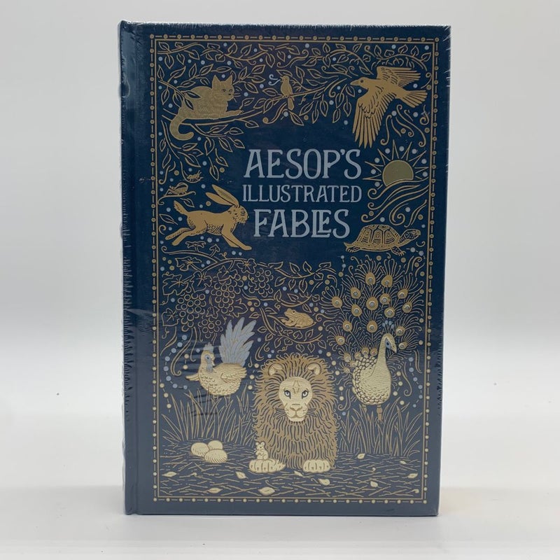 Aesop’s Illustrated Fables Barnes and Noble Leather Bound Collectors Edition NEW