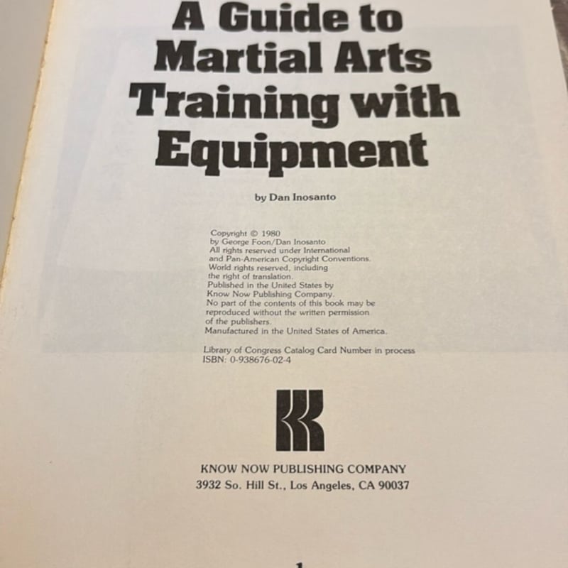 Guide to Martial Arts Training by Dan Inusanto