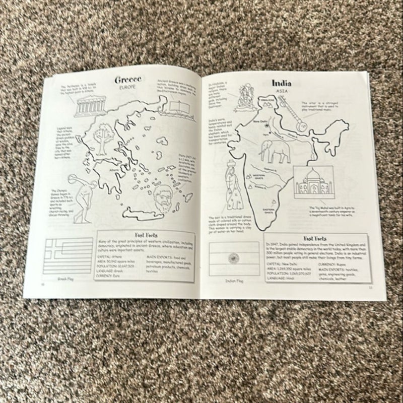 Around the World Coloring Book