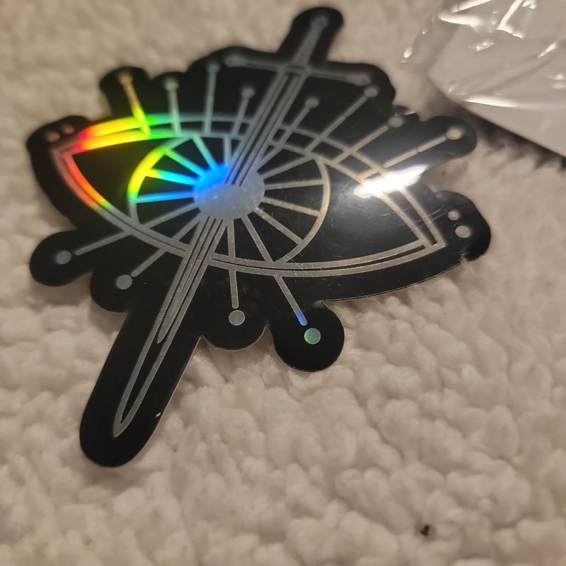 Atlas Six pin and sticker 