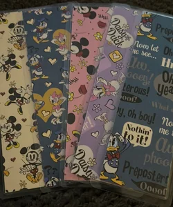 5 double sided laminated bookmark daisy Donald Duck Mickey Minnie Mouse 