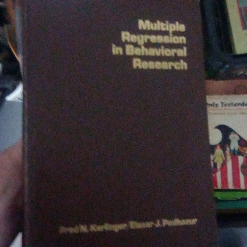 Multiple Regression in Behavioral Research
