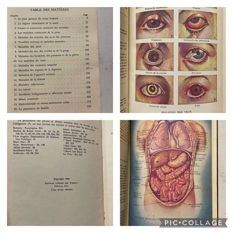 Nouveau Guide de La Santé New Health Guide French Medical Text 1948 Medicine