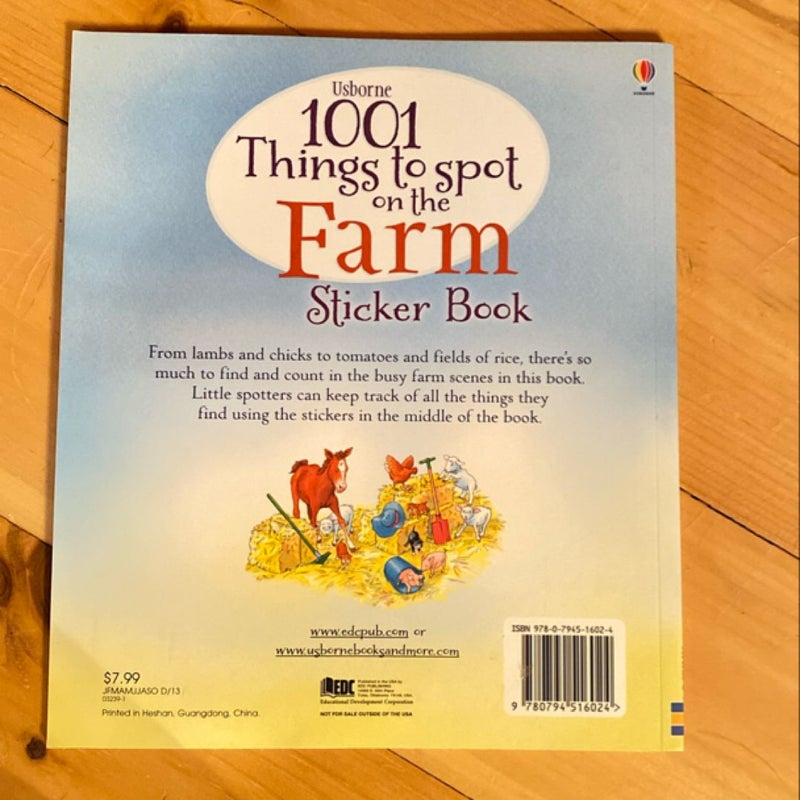 1001 Things to spot on the Farm Sticker Book