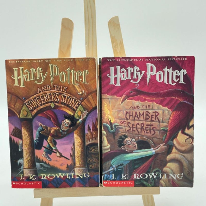 Harry Potter And The Sorcerers Stone & The Chamber Of Secrets Rowling,  Lot Of 2