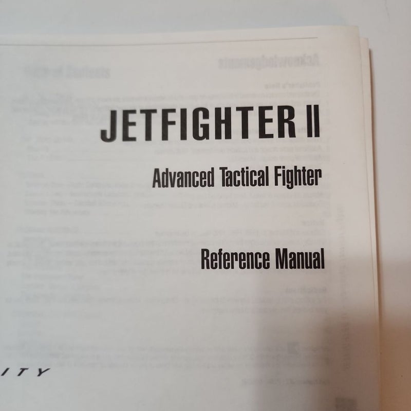 Jetfighter ll manual set 