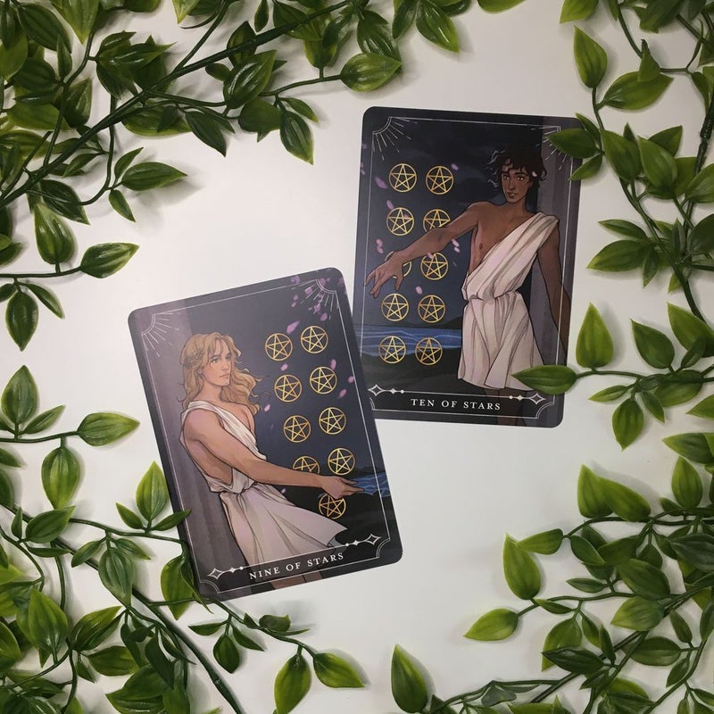 FairyLoot Tarot Cards Nine and Ten of Stars (Achilles & Patroclus) Song of Achilles 