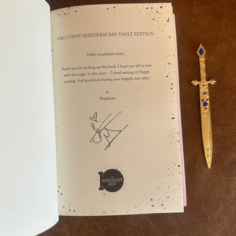 once upon a broken heart signed with special edition dust jacket and jacks sword