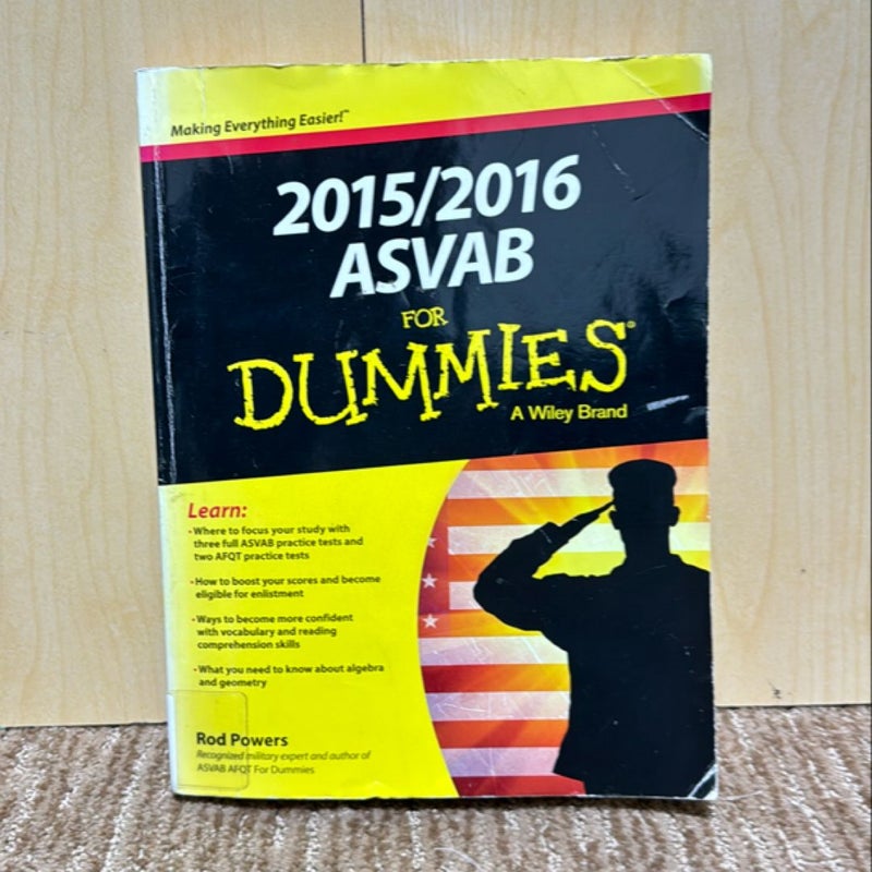 2015 / 2016 ASVAB for Dummies