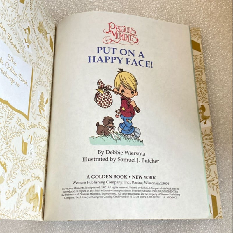 A Little Golden Book Precious Moments "Put on a Happy Face"